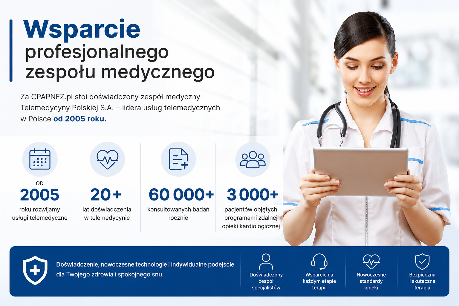 wsparcie telemedycyna cpap nfz bezdech senny